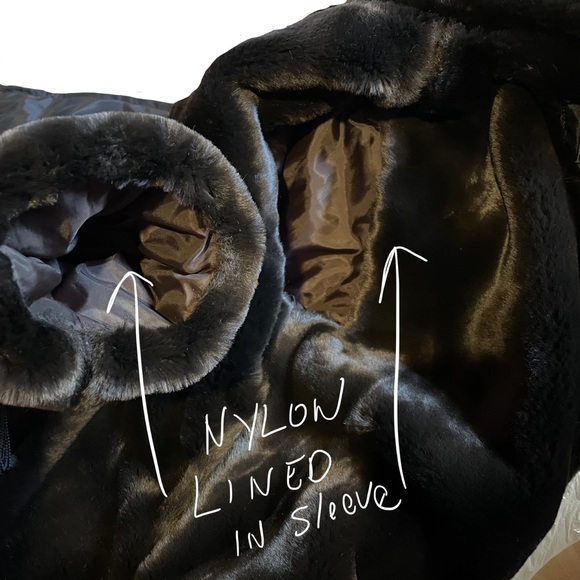 Andrew Marc Girls Winter Jacket Coat M 10-12 Faux Fur BLACK Winter EUC - Picture 16 of 16